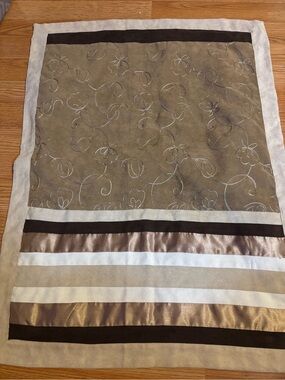 Neutral Floral Embroidered Decorative Pillow Cover - shams set of 2 Beige Taupe